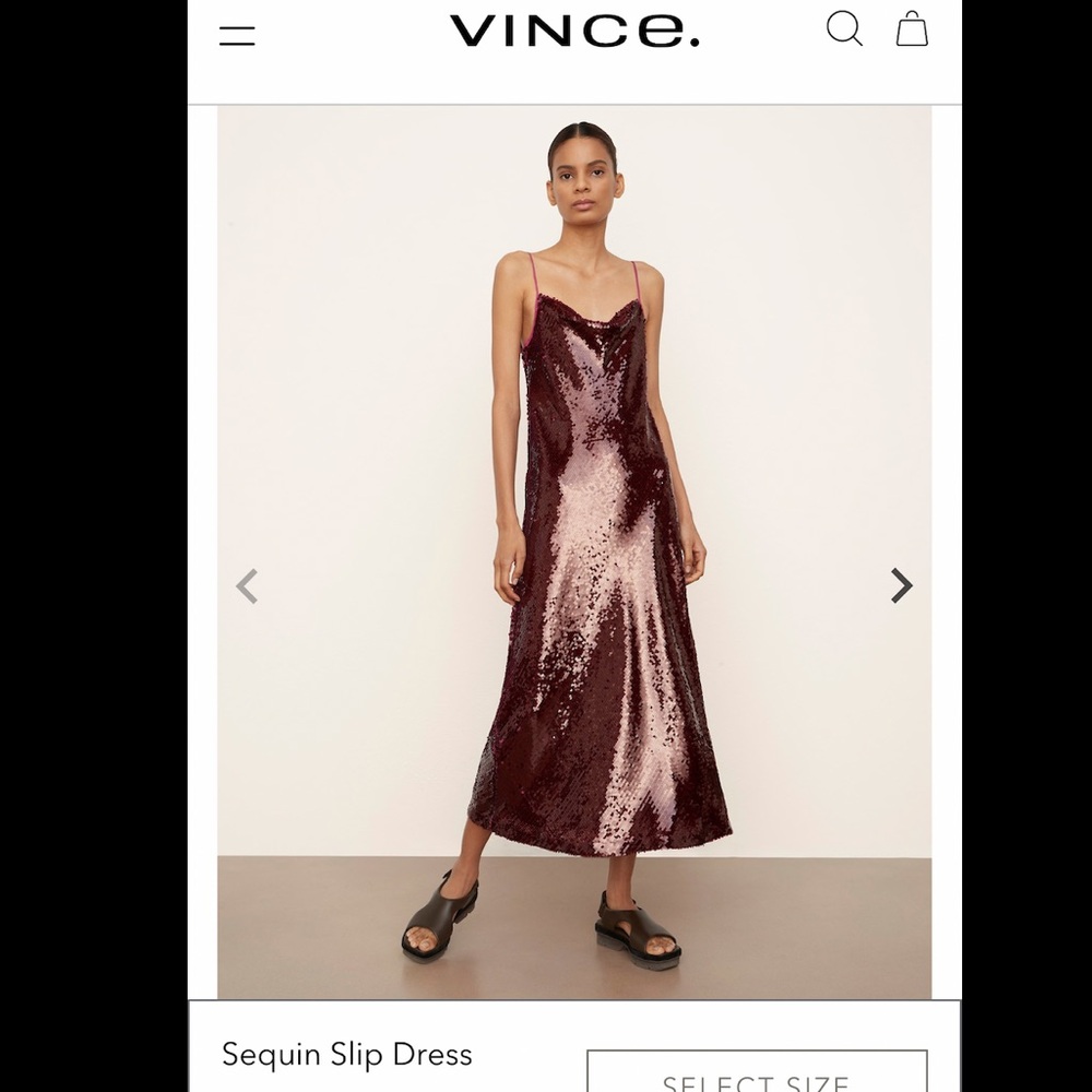 Vince Sequin Slip Dress size S